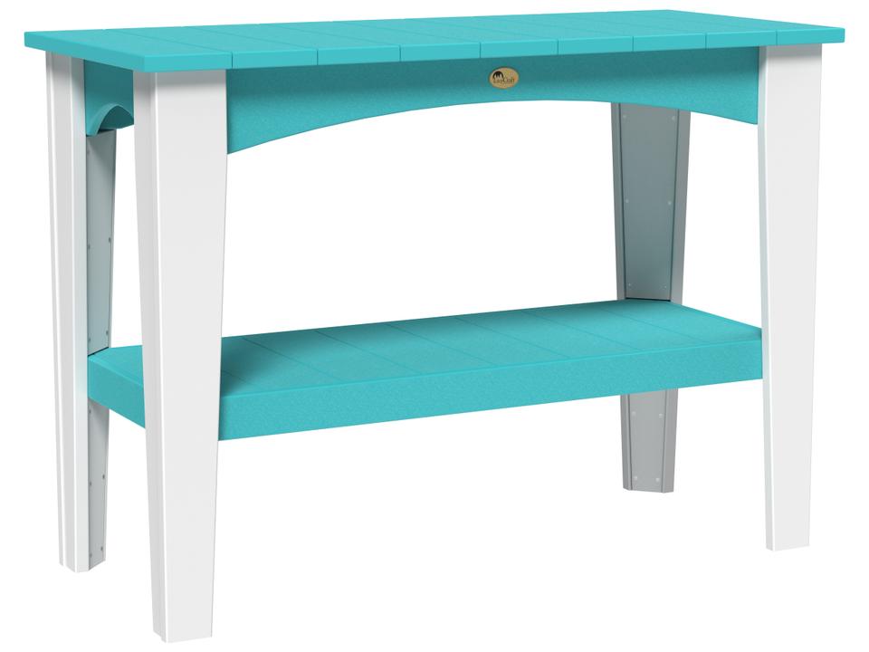 Island Rectangular 50-Inch Recycled Plastic Counter Height Buffet Table