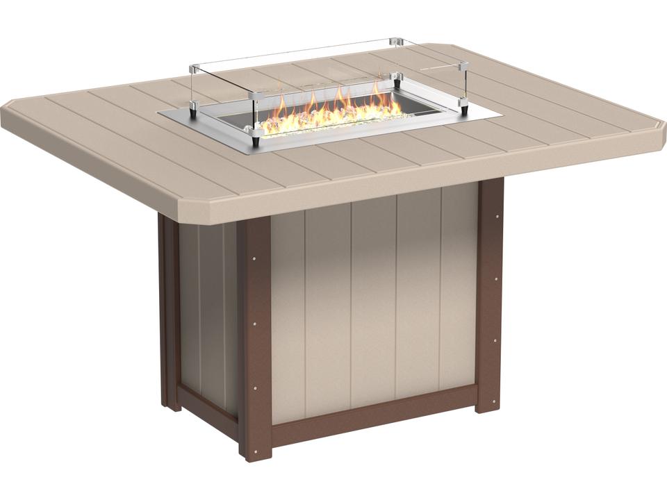 Lumin Rectangular Counter Height Patio Fire Pit Table