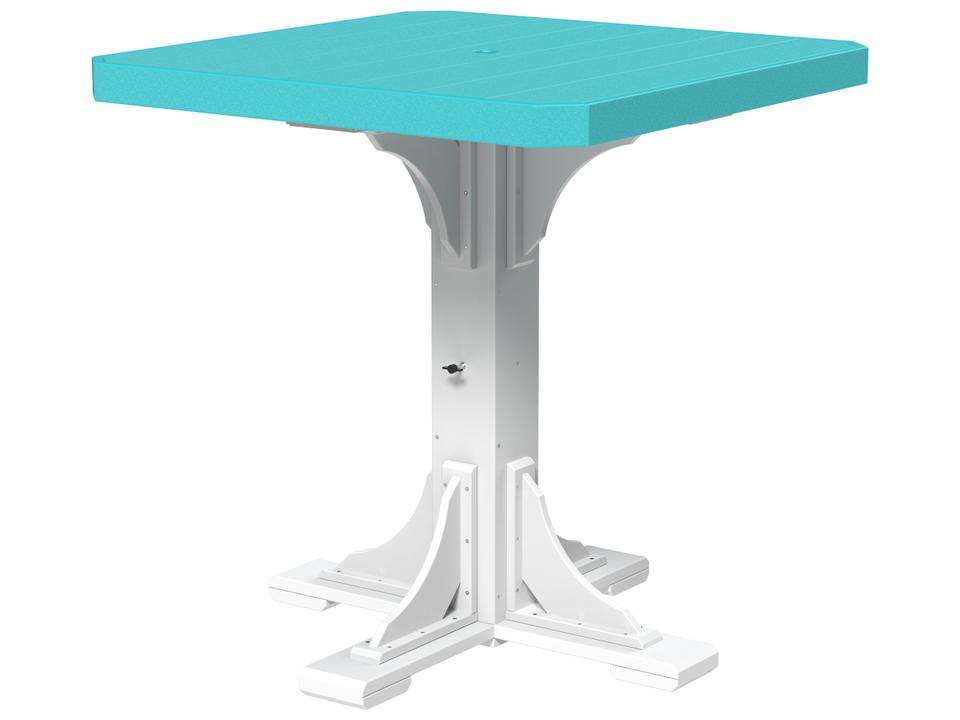 41-Inch Square Bar Height Outdoor Dining Table Recycled Plastic