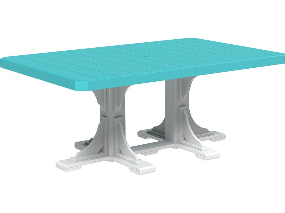 Recycled Plastic Rectangular Dining Table with Umbrella Hole