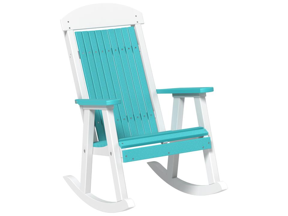 Recycled Plastic Porch Rocker with High Back