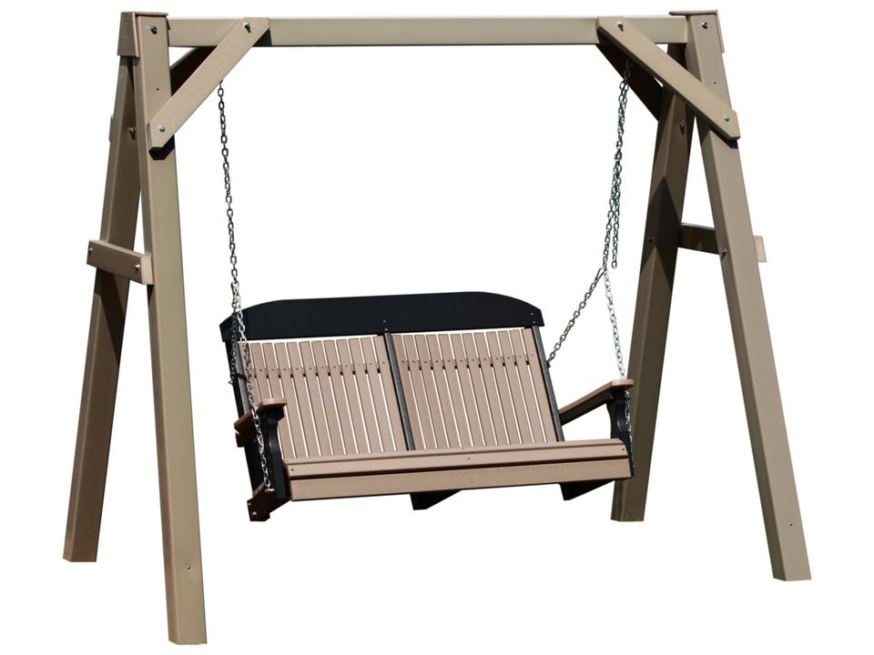 Classic Vinyl Swing Stand for 4 and 5 Foot Swings in Clay