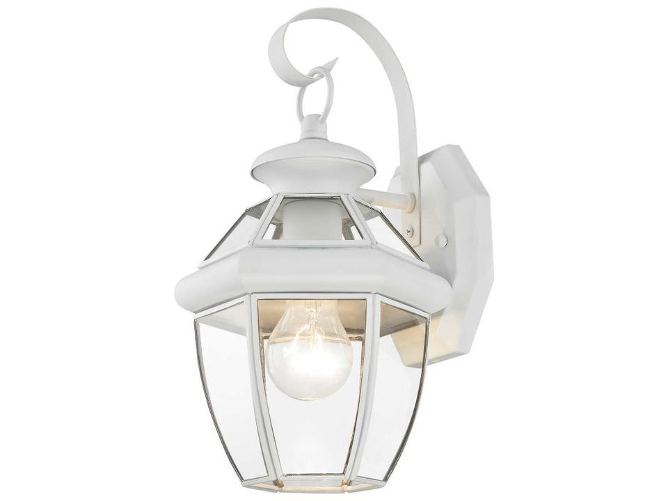 Monterey 1-Light Outdoor Wall Lantern in White