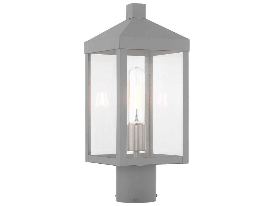 Nyack 1-Light Outdoor Post Light in Nordic Gray