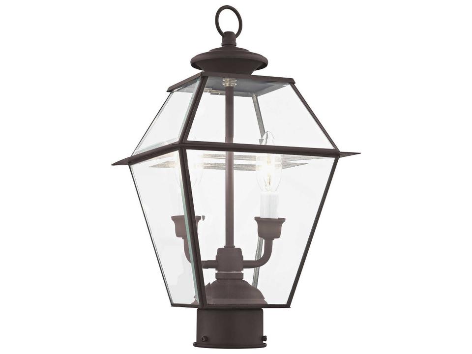 Westover 2-Light Outdoor Post Top Lantern in Bronze