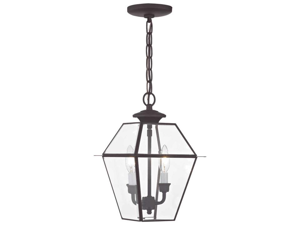 Westover 2-Light Outdoor Pendant Lantern in Bronze