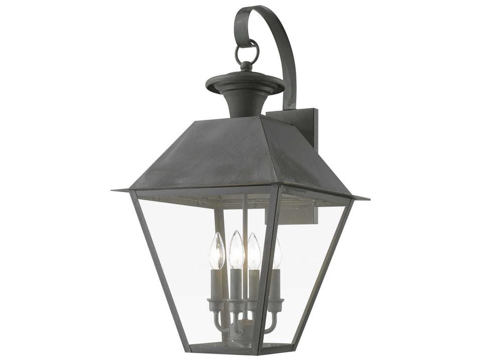 Wentworth 4-Light Outdoor Wall Lantern in Charcoal