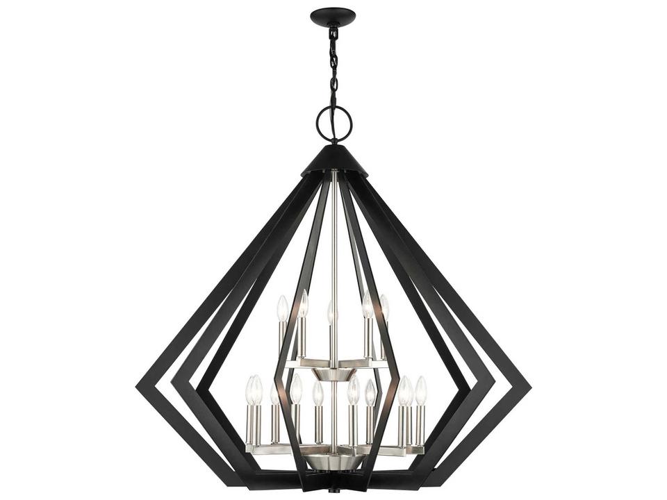 Prism 15-Light Black Candelabra Chandelier