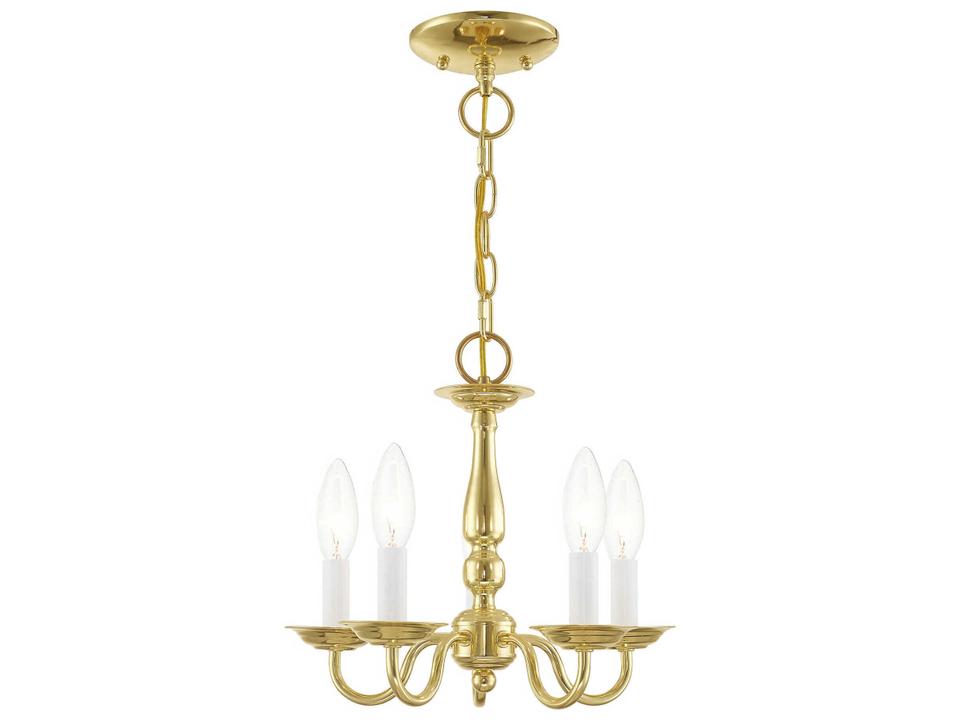 Williamsburgh 5-Light Polished Brass Candelabra Chandelier