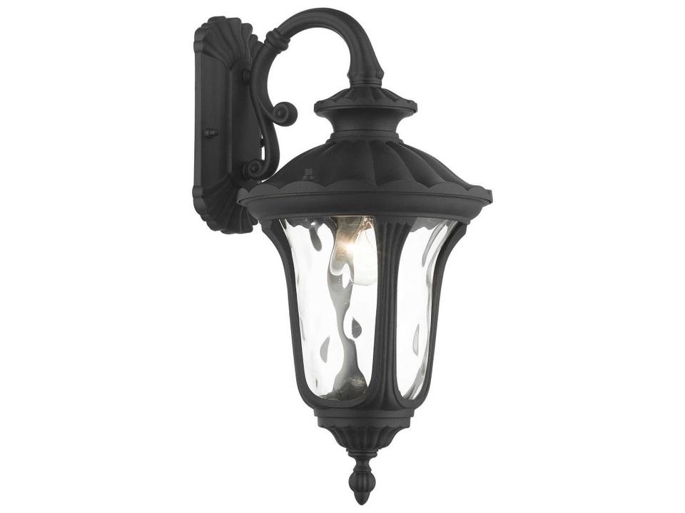 Oxford 1-Light Outdoor Wall Lantern in Textured Black