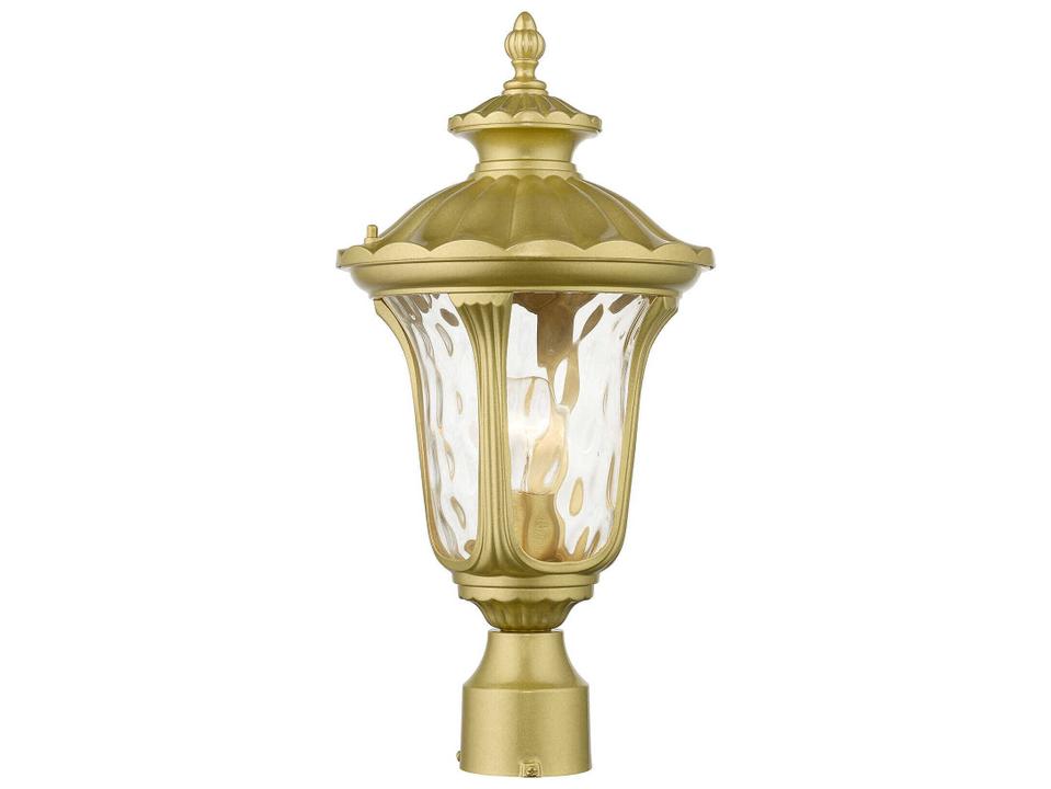 Oxford 1-Light Outdoor Post Light in Soft Gold
