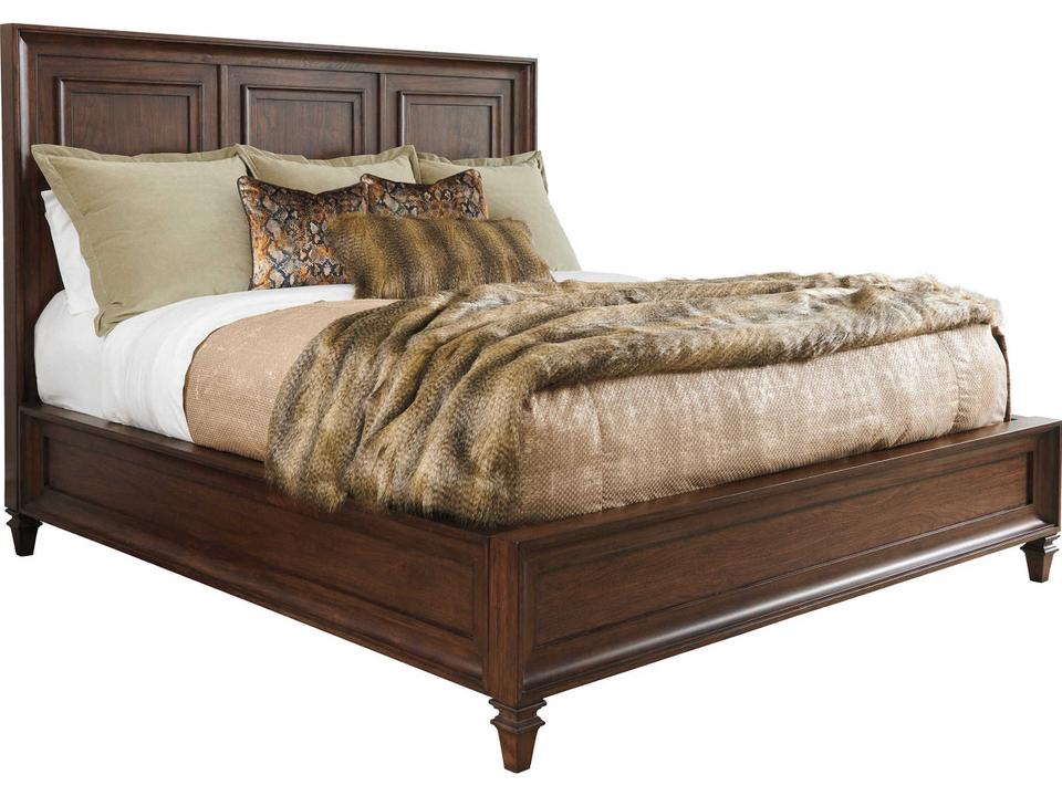 Silverado Walnut Creek King Panel Bed in Walnut