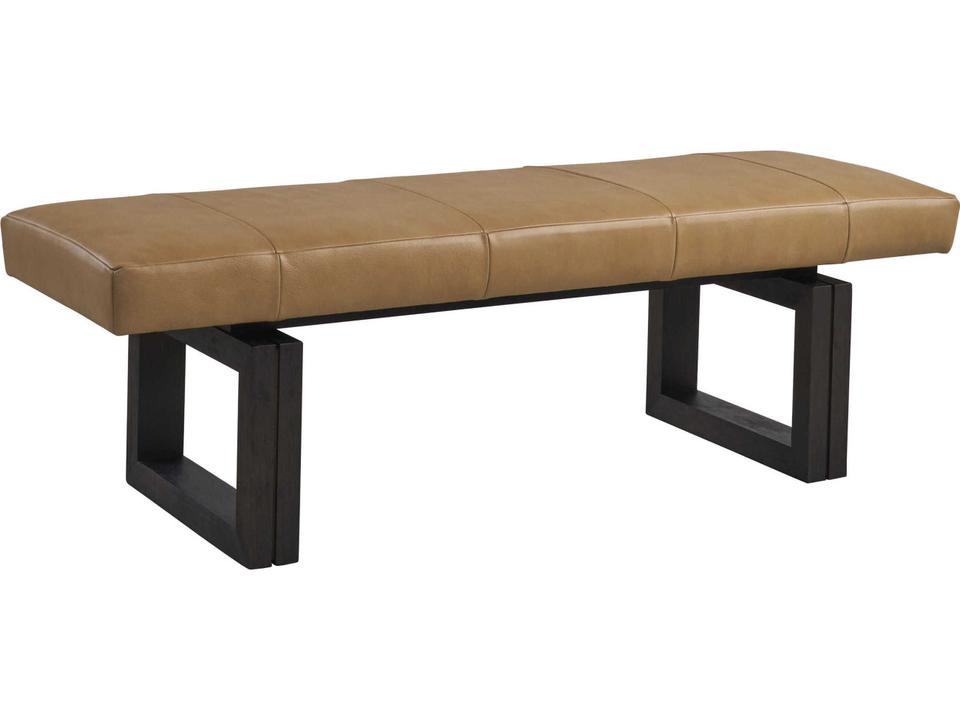 Zanzibar Luxor Leather Bench in Durban with Architectural Bases