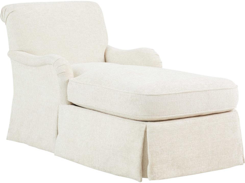 Silverado Leanne Upholstered Chaise in Walnut Cream