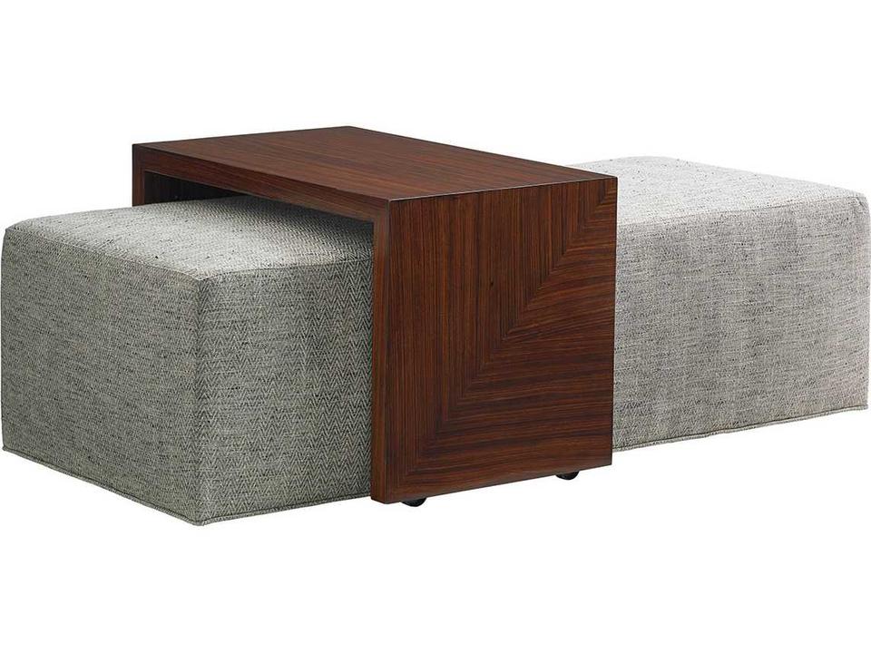 Broadway Cocktail Ottoman with Sliding Tray