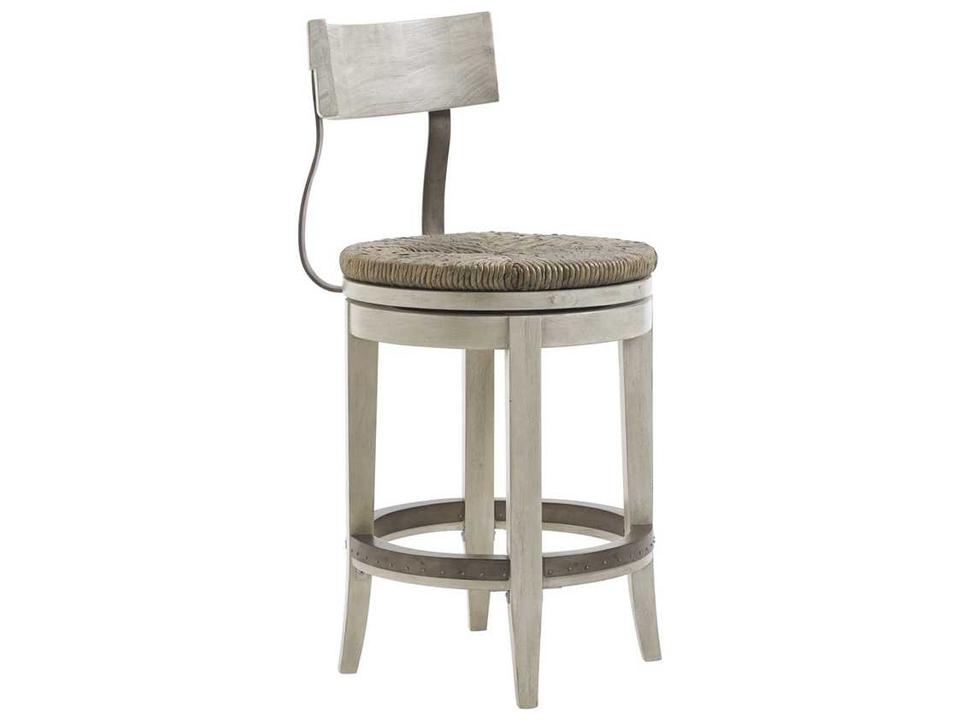 Oyster Bay Merrick Swivel Counter Stool in Light Oyster Shell