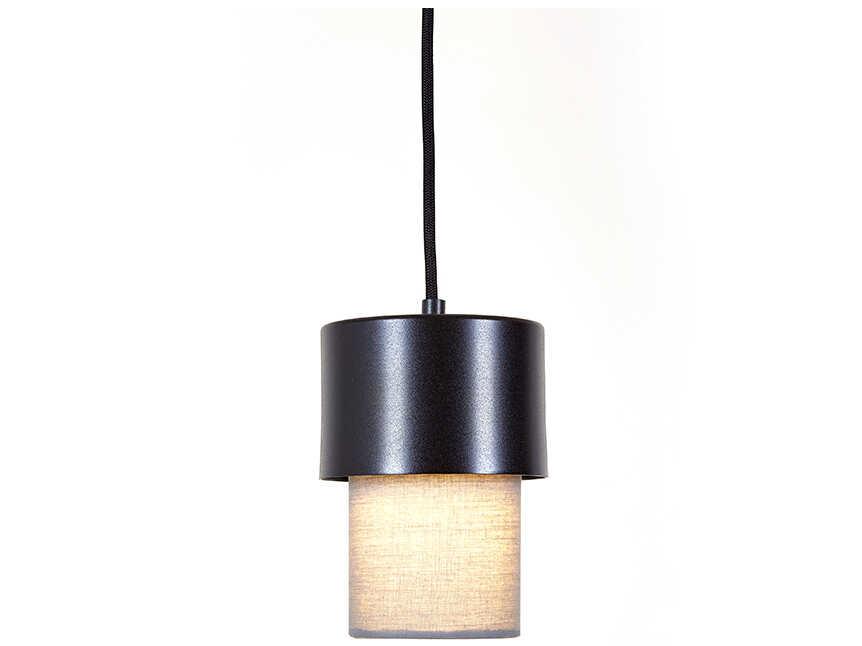 Kan 1-Light Black Cylinder Mini Pendant