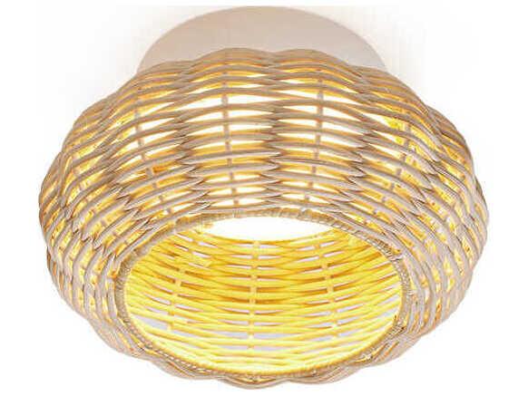 Niuet 1-Light White Round Flush Mount