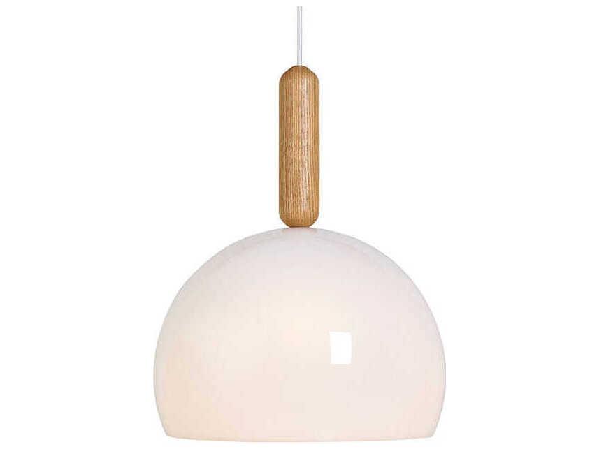 Mad 1-Light White Dome Pendant