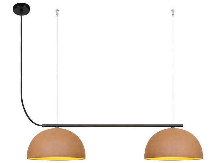 Absis 2-Light Black Brown Dome Island Pendant