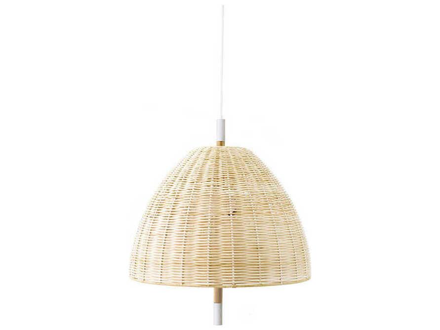 Ama 2-Light Matte White Brown Bell Pendant