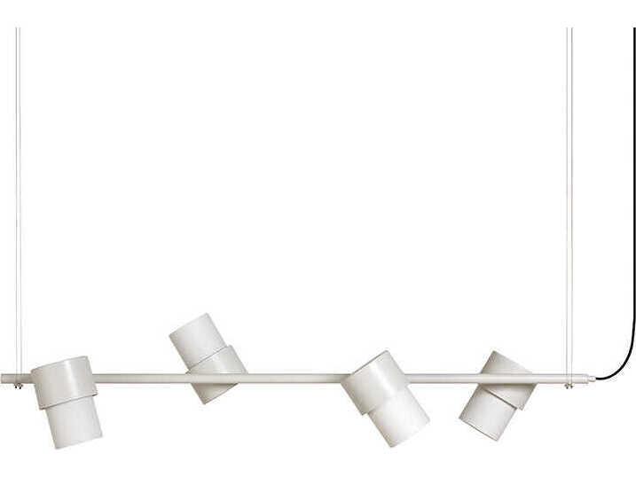 Kan 4-Light White Cylinder Island Pendant
