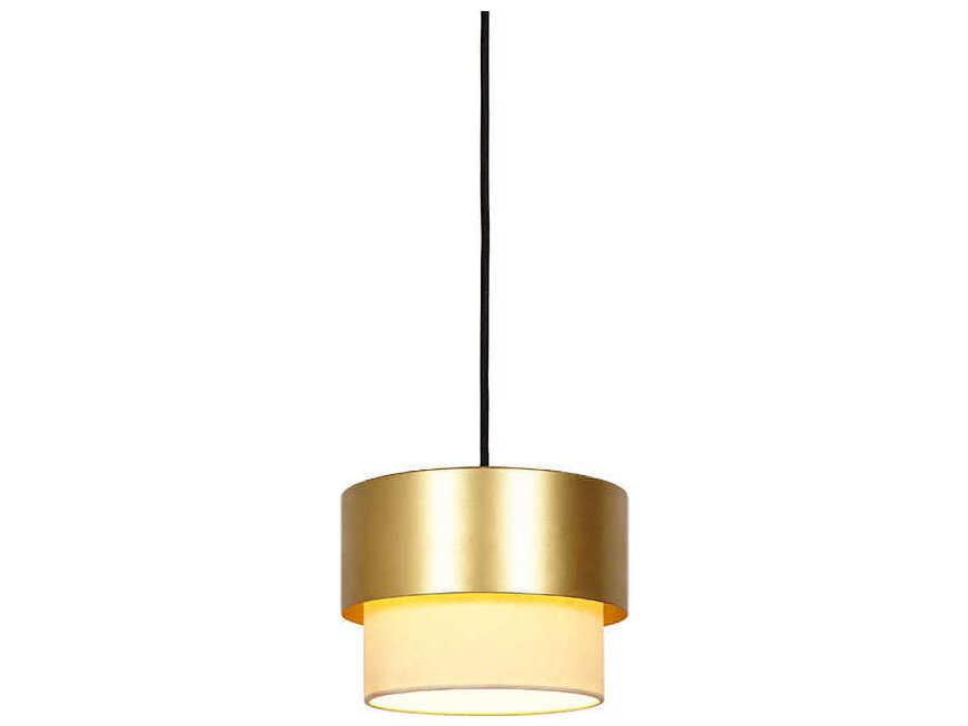 Kan 1-Light Satin Gold Drum Mini Pendant
