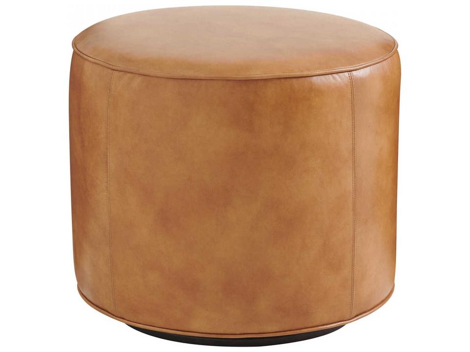 Silverado Waverly Leather Swivel Ottoman