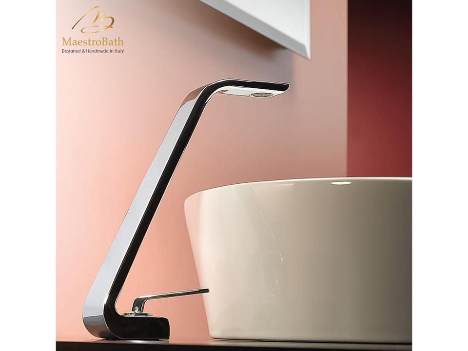 Lussuria Single Handle Bathroom Sink Faucet Polished Chrome High