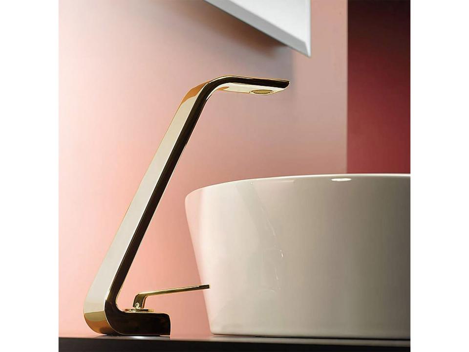 Lussuria Single Handle Bathroom Sink Faucet Polished Gold High