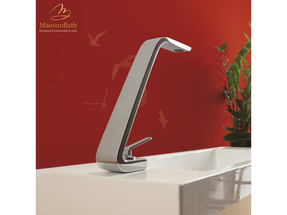 Lussuria Single Handle Bathroom Sink Faucet Polished Chrome Low
