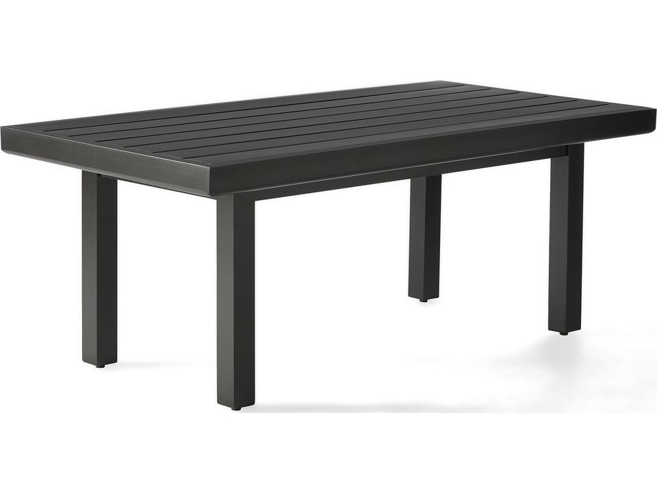 Trinidad 48-Inch Rectangular Slatted Top Aluminum Coffee Table