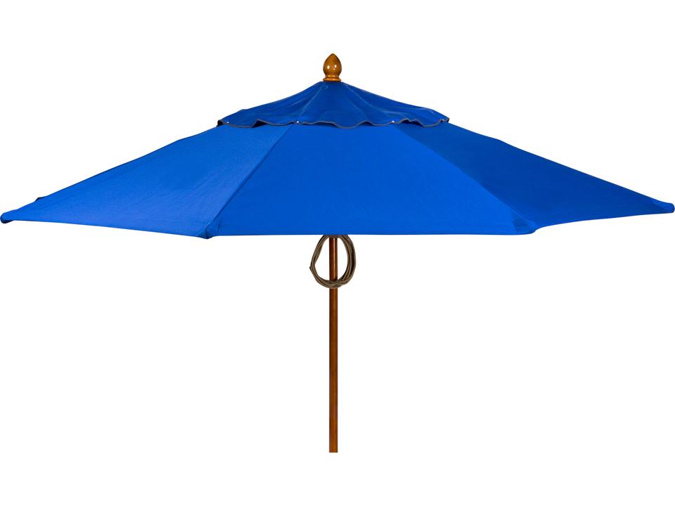 Market 9 Foot Octagon Hardwood Pulley Lift Umbrella