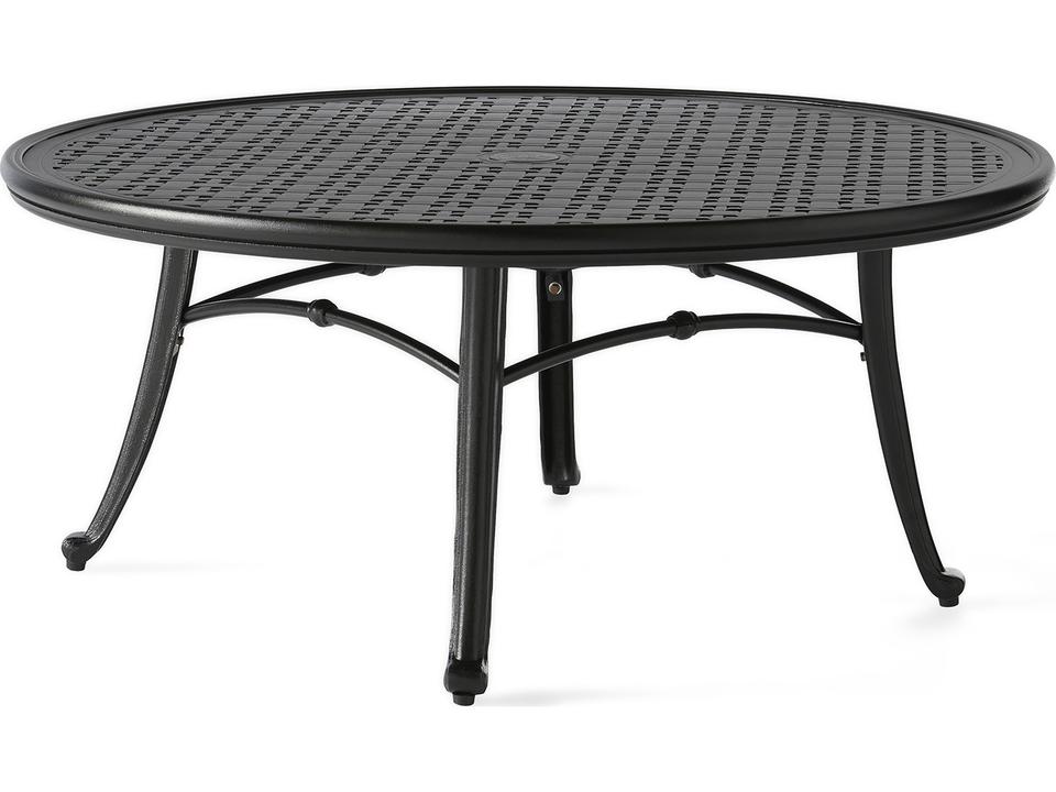 Napa 42-Inch Round Outdoor Coffee Table in Cast Aluminum