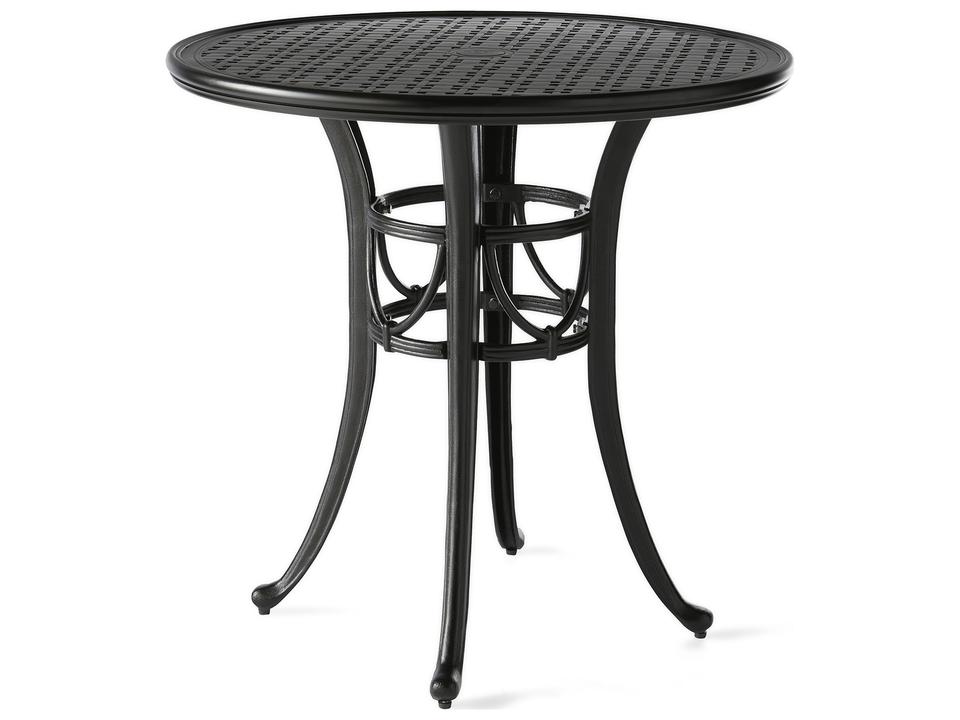 Napa 36-Inch Round Counter Height Outdoor Dining Table with Umbrella Hole