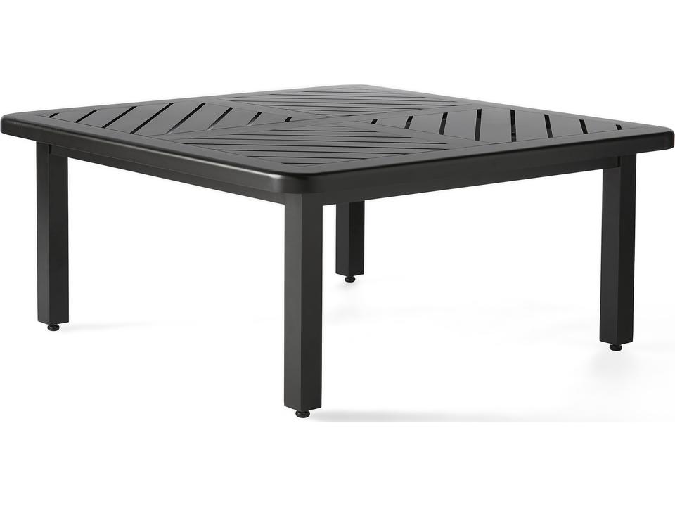 Trinidad 42-Inch Square F-Slatted Aluminum Coffee Table