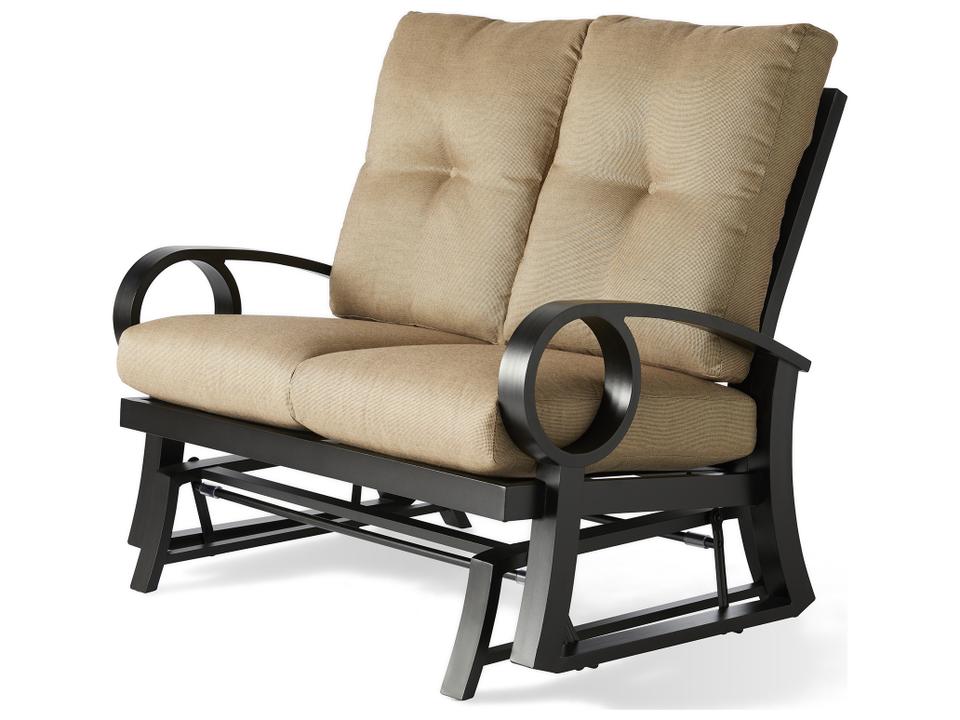 Eclipse Cast Aluminum Cushion Loveseat Glider