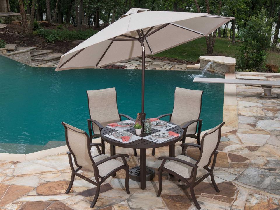 Georgetown Sling Aluminum Patio Dining Set