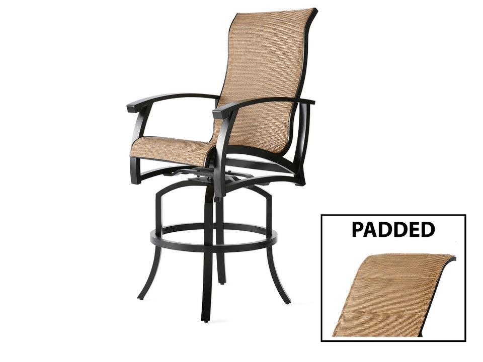 Georgetown Padded Sling Aluminum Bar Stool