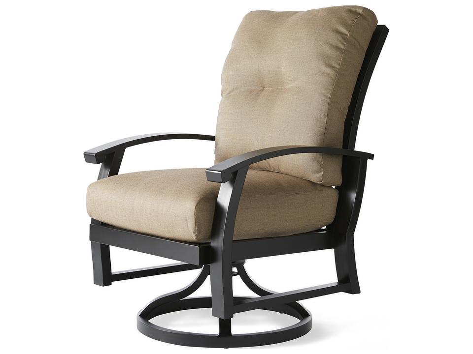 Georgetown Cushion Aluminum Swivel Rocking Dining Arm Chair