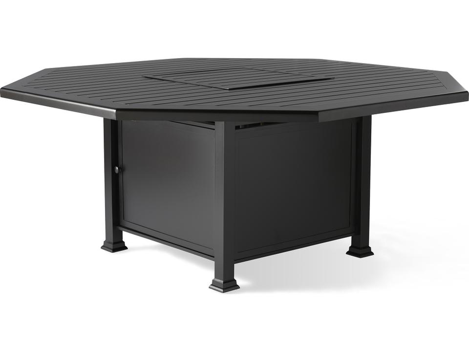 Pasa Robles 66-Inch Octagonal Aluminum Dining Height Fire Table