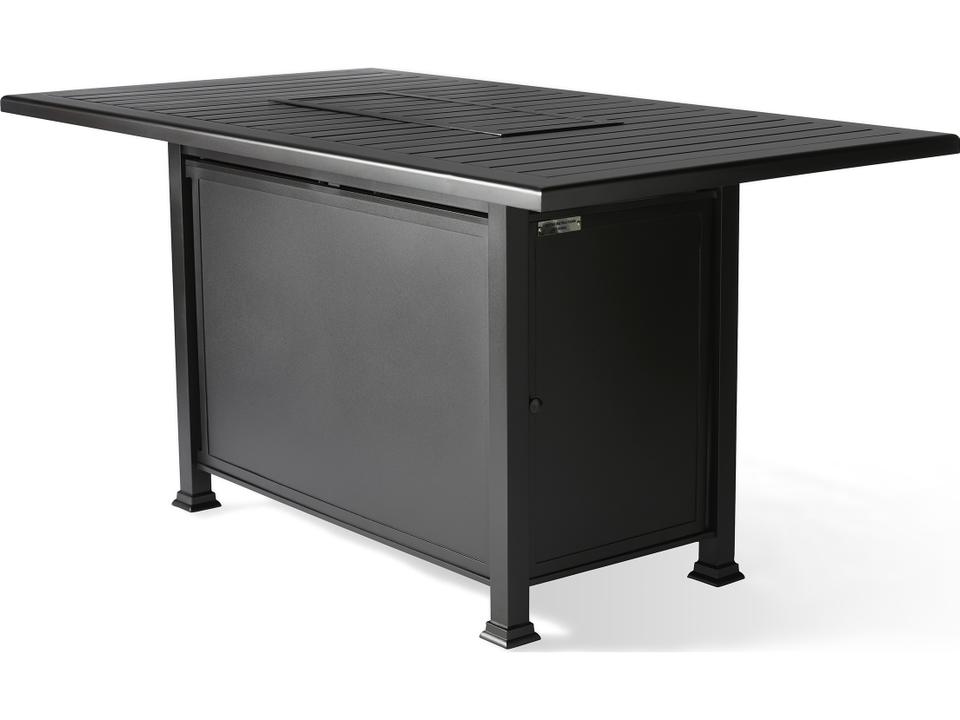 Pasa Robles 72-Inch Rectangular Aluminum Counter Height Fire Pit Table