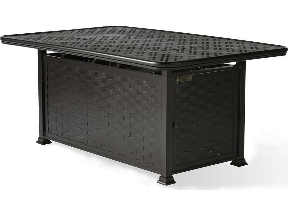 Cambria 58x35 Rectangular Chat Height Cast Aluminum Fire Table