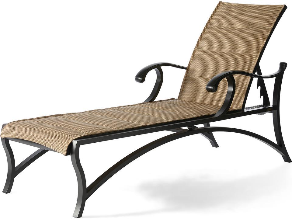 Volare Padded Sling Adjustable Chaise Lounge Outdoor Furniture