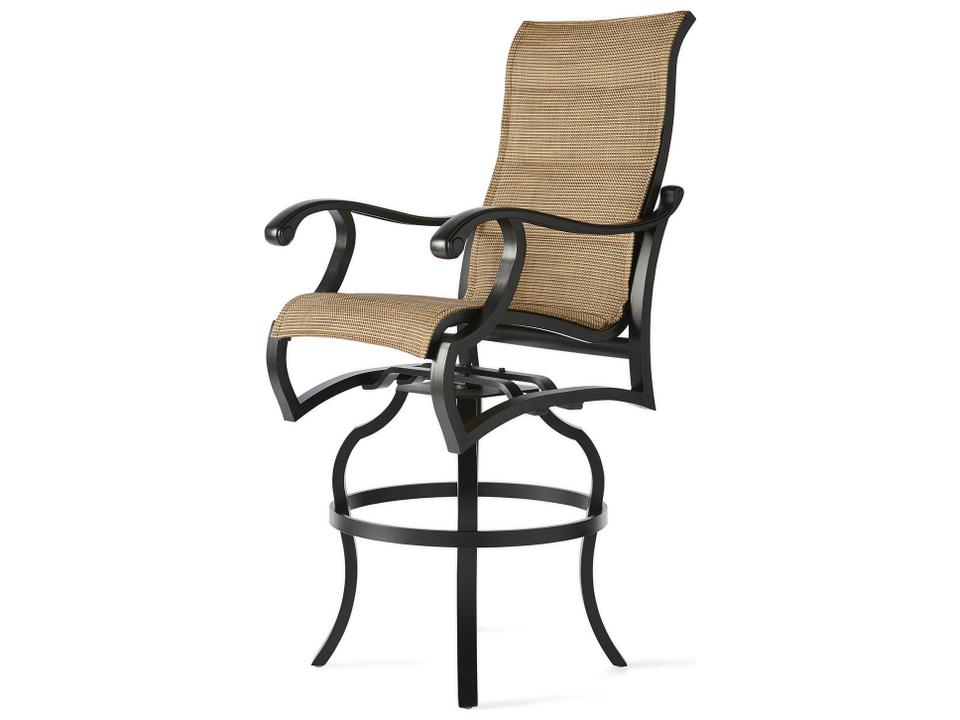 Volare Padded Sling Swivel Bar Stool