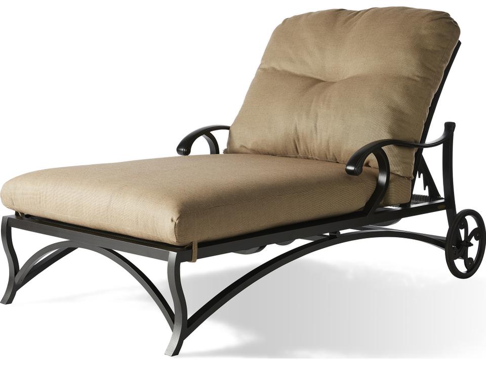 Volare Outdoor Adjustable Aluminum Chaise Lounge and a Half