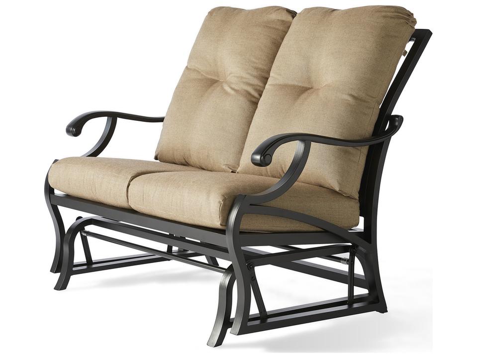 Volare Cushion Cast Aluminum Loveseat Glider