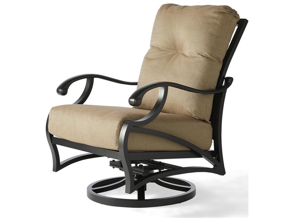 Volare Cushion Swivel Rocking Lounge Chair with Cast Aluminum Frame