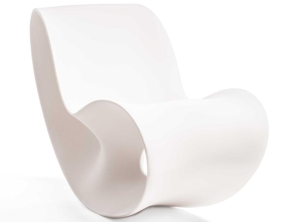 Voido Polyethylene Rocking Lounge Chair In White