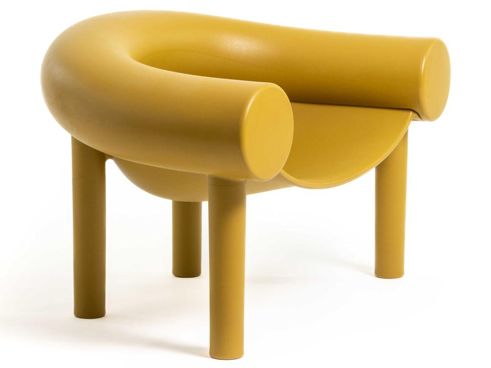 Magis Sam Son Rotational-Molded Polyethylene Lounge Chair in Curry